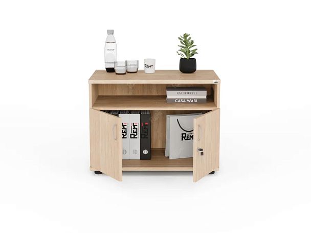 ЛАЙТ / LIGHT RLG018-80x45 Тумба под оргтехнику 80x55x60 Дуб Сонома - Вид 4