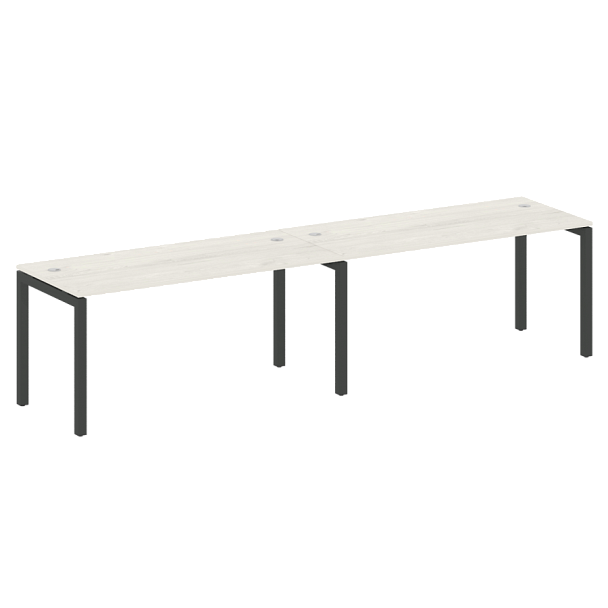 Metal System Quattro Р. ст. на 2 раб. места на П-образном м/к 50БП.СМ-2.4 Дуб наварра/Антрацит металл 3200*720*750 - Вид 1