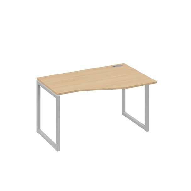 Стол эргономичный правый "Техно" на металлокаркасе QUATTRO A4 А4 Б4 064 БП натуральный дуб / металлокаркас серый - Вид 1