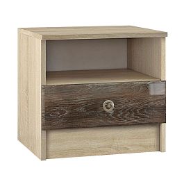 Тумба прикроватная Мадлен (464х450х375) дуб сонома/дуб шале мореный - Фото предпросмотра