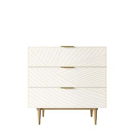 Комод с тремя ящиками Line LN12/GR1/beige - Фото предпросмотра