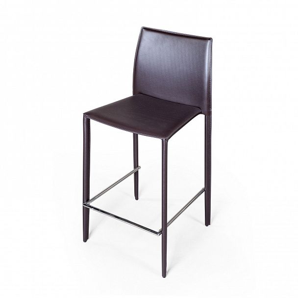 Стул полубарный Rolf, кожа коричневый - Вид 7