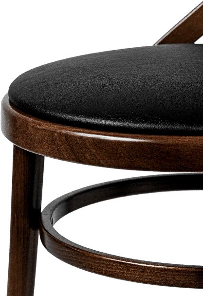 Комплект венских деревянных стульев Виен темный орех/коричневая экокожа, 4 шт. - Вид 7