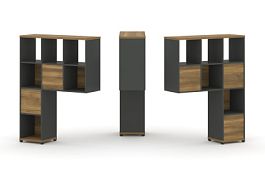 Concept Надставка высокая CN.DNV-003 Сандал Янтарный/Антрацит/Металл Антрацит 1099*350*1486 - Фото предпросмотра