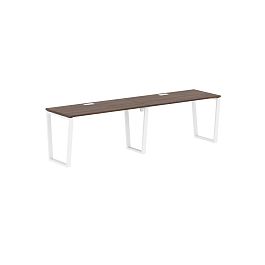 Стол 2-х местный EVWST 2767 Дуб Денвер тёмный/Белый 2726х670х750 EDIS - Фото предпросмотра