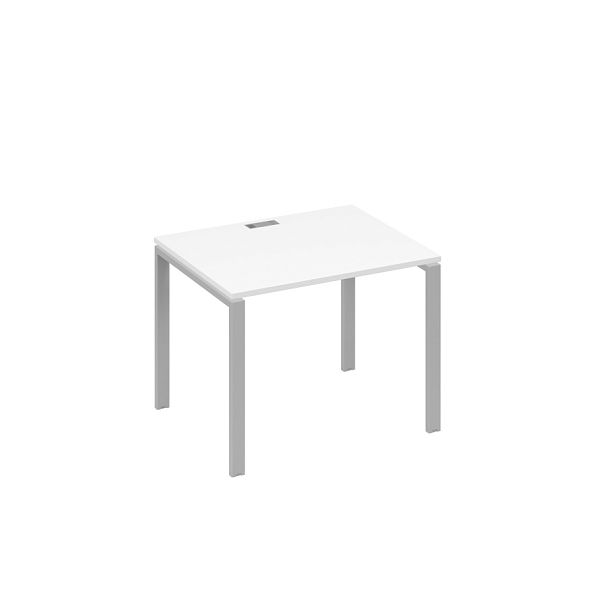 Стол письменный на металлокаркасе UNO A4 А4 Б1 022 БП белый премиум / металлокаркас серый - Вид 1