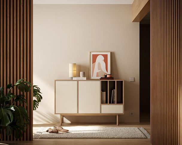 Комод с двумя дверками и ящиком Alice арт ALC02 - Вид 4