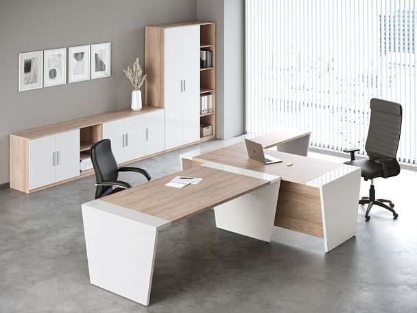 Стеллаж средний, древесный Asti 135x45x125 дуб урбан - Вид 7