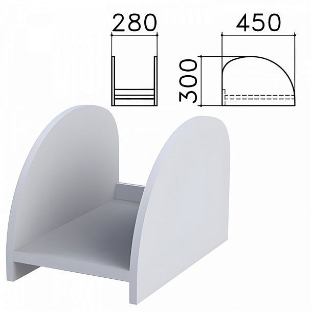 Подставка под системный блок "Монолит", цвет серый, ПМ32.11 - Вид 1