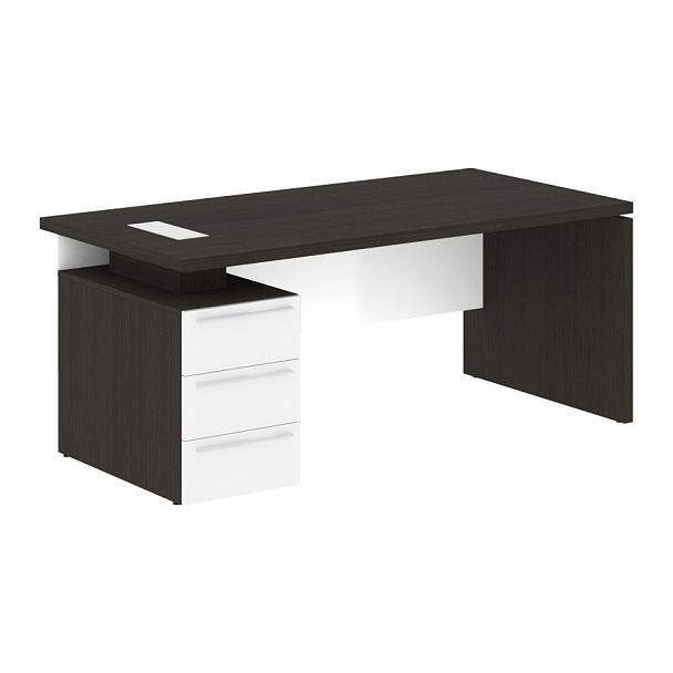 Стол письменный СП-064-25-04(L) Дуб Мореный/Белый глянец 1800х900х750 KANON - Вид 1