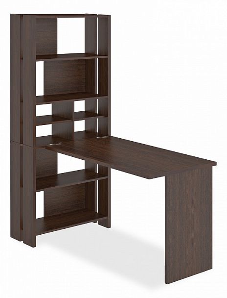 Стол компьютерный Домино Лайт СТЛ-ОВХ+С120Прям без тумбы Венге - Вид 1