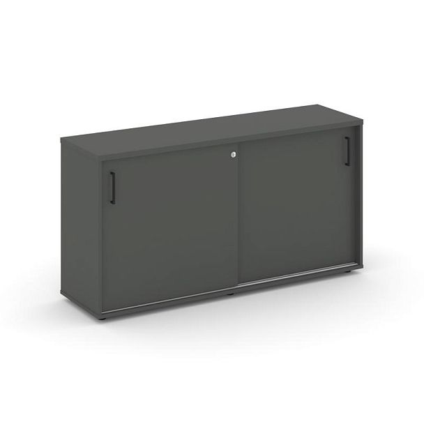 Стайл Проджект Тумба опорная/приставная SN.TOP-141 Антрацит/Черный Ручки 1232*400*750 - Вид 1