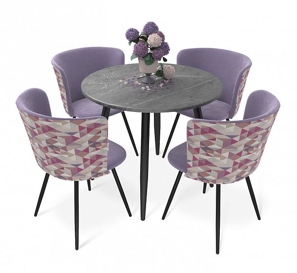 Обеденная группа Sheffilton SHT-DS240 арон/ванильный крем/чер.муа - Вид 2