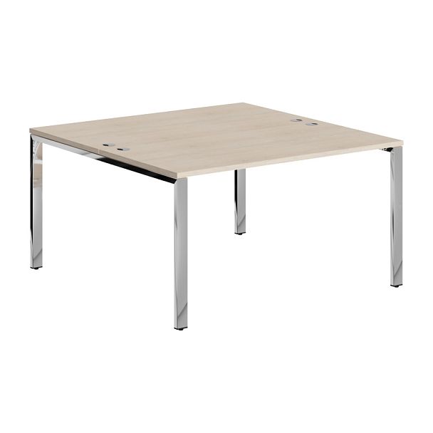 Стол 2-х местный XGWST 1414.1 Бук Тиара/Нержавеющая сталь 1400х1406х750 XTEN GLOSS - Вид 1