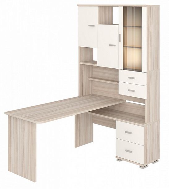 Стол компьютерный Домино СР-620/160 Карамель/Белый правый - Вид 2