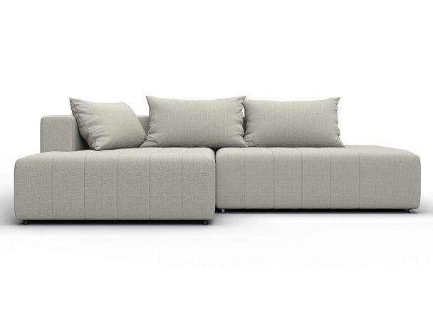 Диван угловой Лига-103 НПБ угол левый Рогожка бежевый - Вид 2