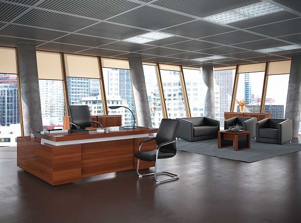 Стол для переговоров Liverpool 120x120x76 орех - Вид 6