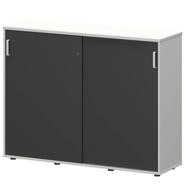 Тумба-купе СМТ-15.11К Тип1 Белый/Графит 1496x444x1150 Смарт - Вид 1