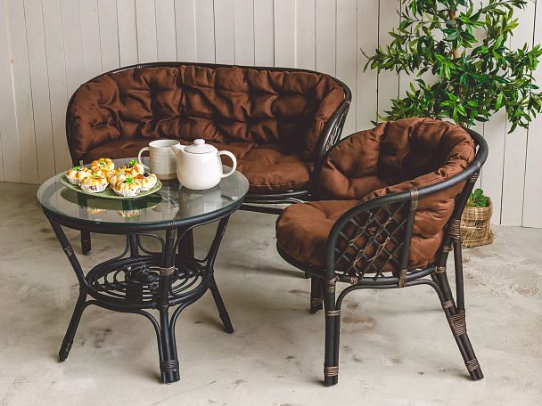 Диван Багама, подушки коричневые полные твил - Вид 6