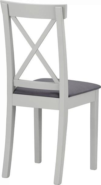 Комплект деревянных стульев с мягким сиденьем Бергольф Серый/Серый велюр, 2 шт. - Вид 3