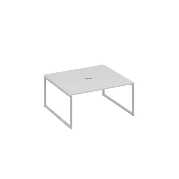 Стол переговорный 160 на каркасе QUATTRO A4 А4 Б4 136 БП серый / металлокаркас серый - Вид 1