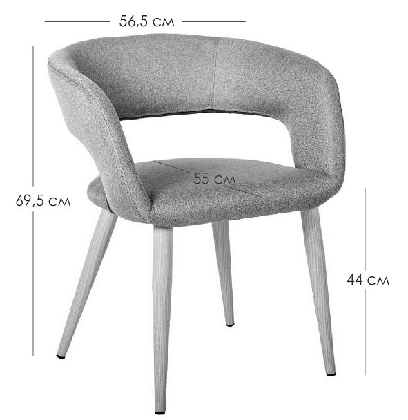 Кресло Hugs Тм.Сер/Натур. Дуб - Вид 2