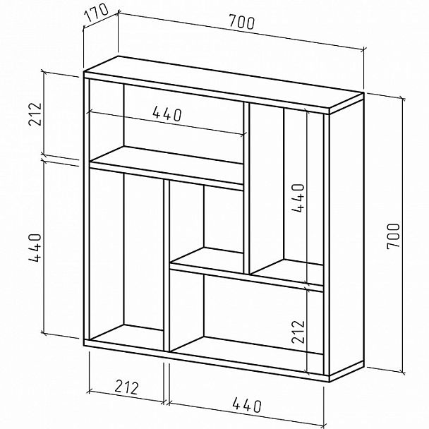 Полка навесная Лайт-30 - Вид 2