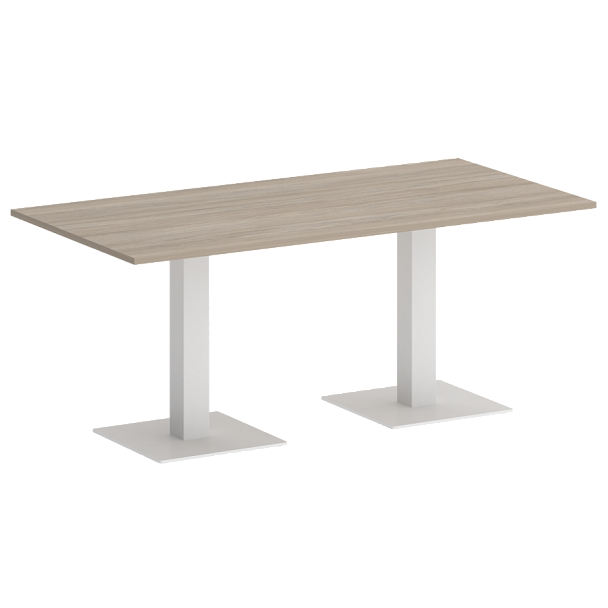 Home Office Стол прямоугольный VR.SP-5-180.2 Дуб аттик/Белый металл 1800*900*753 - Вид 1