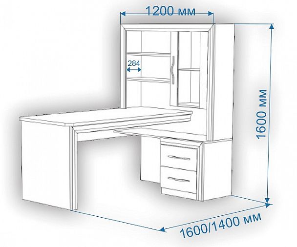 Стол компьютерный СтУ-160 Карамель/Шоколад правый - Вид 2