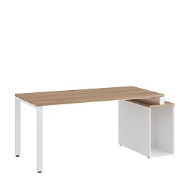 Стол на опорной тумбе Tess 160x80x75 дуб крафт золотой - Фото предпросмотра