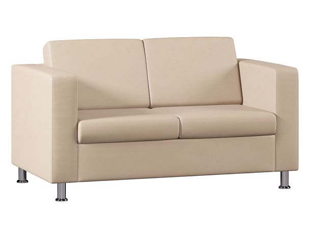 Диван Everprof Felix двухместный Экокожа Бежевый - Вид 1