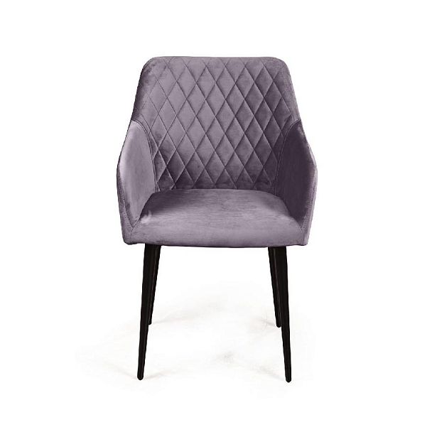 Стул с подлокотниками Robert, бархат серый 27 - Вид 2