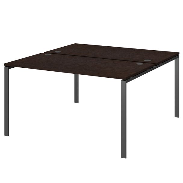 Бенч двойной на 2 рабочих места АМБ-005 Дуб венге/Антрацит 1800x1496x760 Арго-М - Вид 1