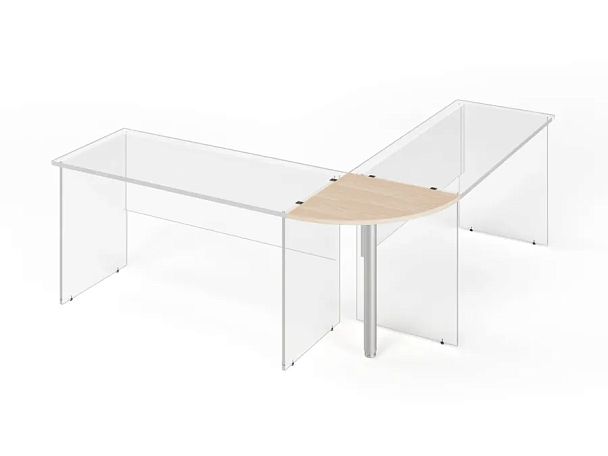 ЛАЙТ / LIGHT RLG012-6x6 Угловой сектор 60x60x2,2 Дуб Сонома - Вид 1