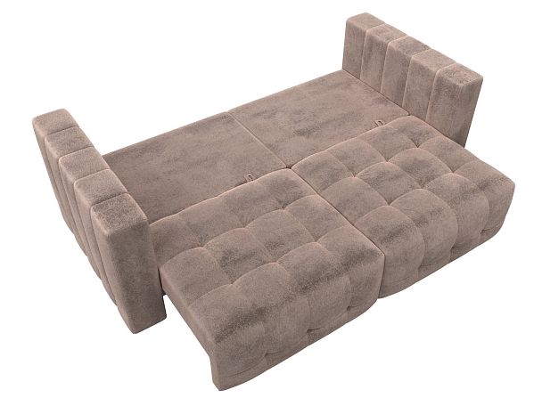 Диван прямой Лига-052 НПБ Велюр бежевый - Вид 9