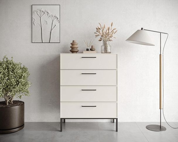 Комод вертикальный с четырьмя ящиками Nicole арт NEM18 - Вид 5