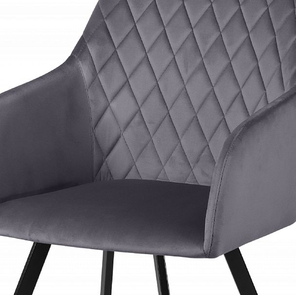 Комплект кресел поворотных Барли, темно-серый H-15/черный, 3 шт. - Вид 7