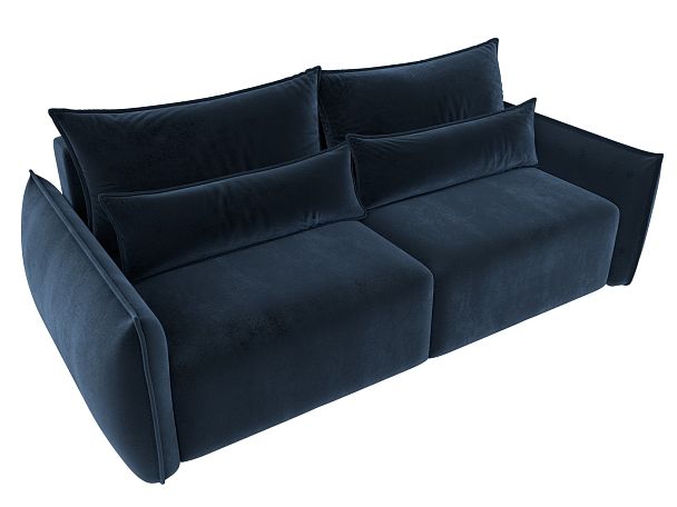 Диван прямой Лига-051 НПБ Велюр синий - Вид 6