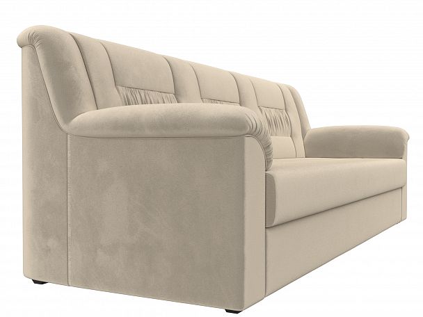 Прямой диван Карелия (полностью микровельвет бежевый) - Вид 3