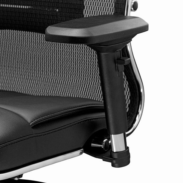 Кресло офисное МЕТТА "SAMURAI" S-3.05, с подголовником, сверхпрочная ткань-сетка, черное - Вид 11