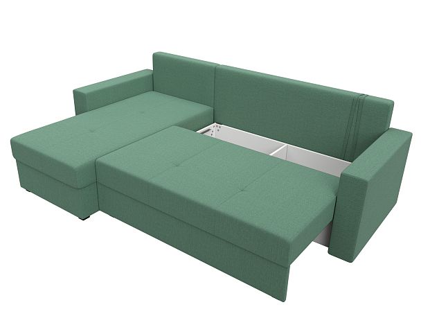 Диван угловой Верона Лайт левый угол Рогожка зеленый - Вид 7