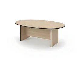 БЕРЛИН / BERLIN Конференц-стол составной 2160х1300х740 Акация/Черный - Фото предпросмотра