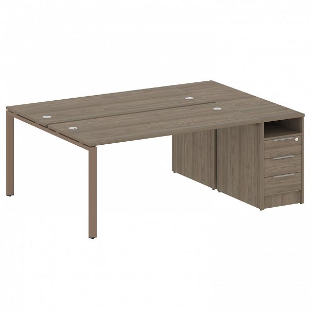 Рабочая станция "Metal System" БП.РС-СТП-2.4 вяз/мокко - Вид 1