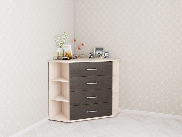 Комод Катрин 7 (790х770х770) дуб молочный/венге - Вид 1