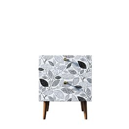 Тумбочка Berber с двумя ящиками 9 принт арт BB03/Print_09, разноцветная - Фото предпросмотра