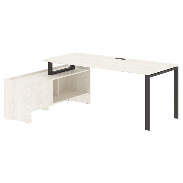 Стол с тумбой EUCT 19814 Ясень Траун/Мокко 1960х1400х750 EDIS - Вид 1