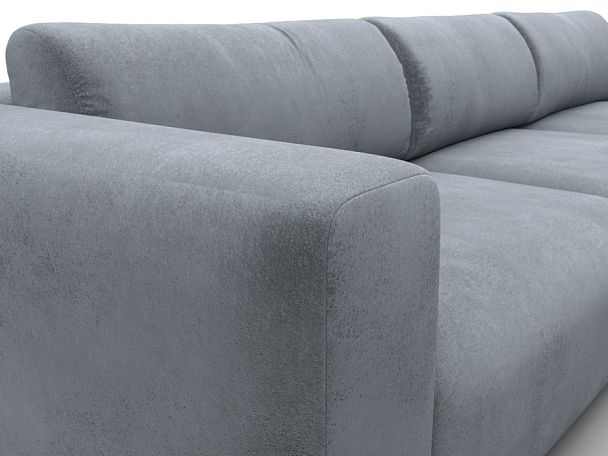 Диван угловой Лига-066 НПБ Лонг угол правый Велюр серый - Вид 4