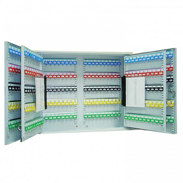 Шкафчик (Ключница) на 300 ключей BRAUBERG, 730х550х140 мм, с замком, +300 брелоков, серый, 290341 - Вид 3