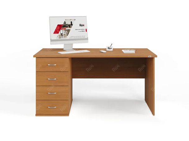 UNITY РС07-15 L ВИШНЯ Стол однотумбовый 1500х700х750 - Вид 1