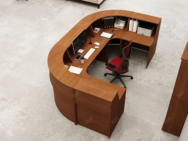 ЛАЙТ / LIGHT RLG074 Двойной ресепшн 240x80x115 Вишня - Вид 7